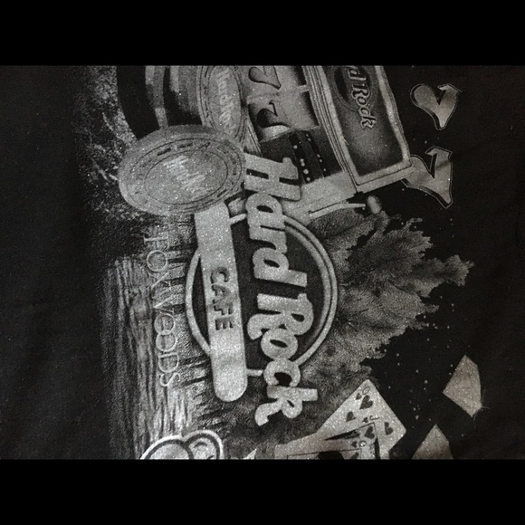 Glittering authentic Hard Rock Cafe Foxwoods tee - Picture 4 of 4